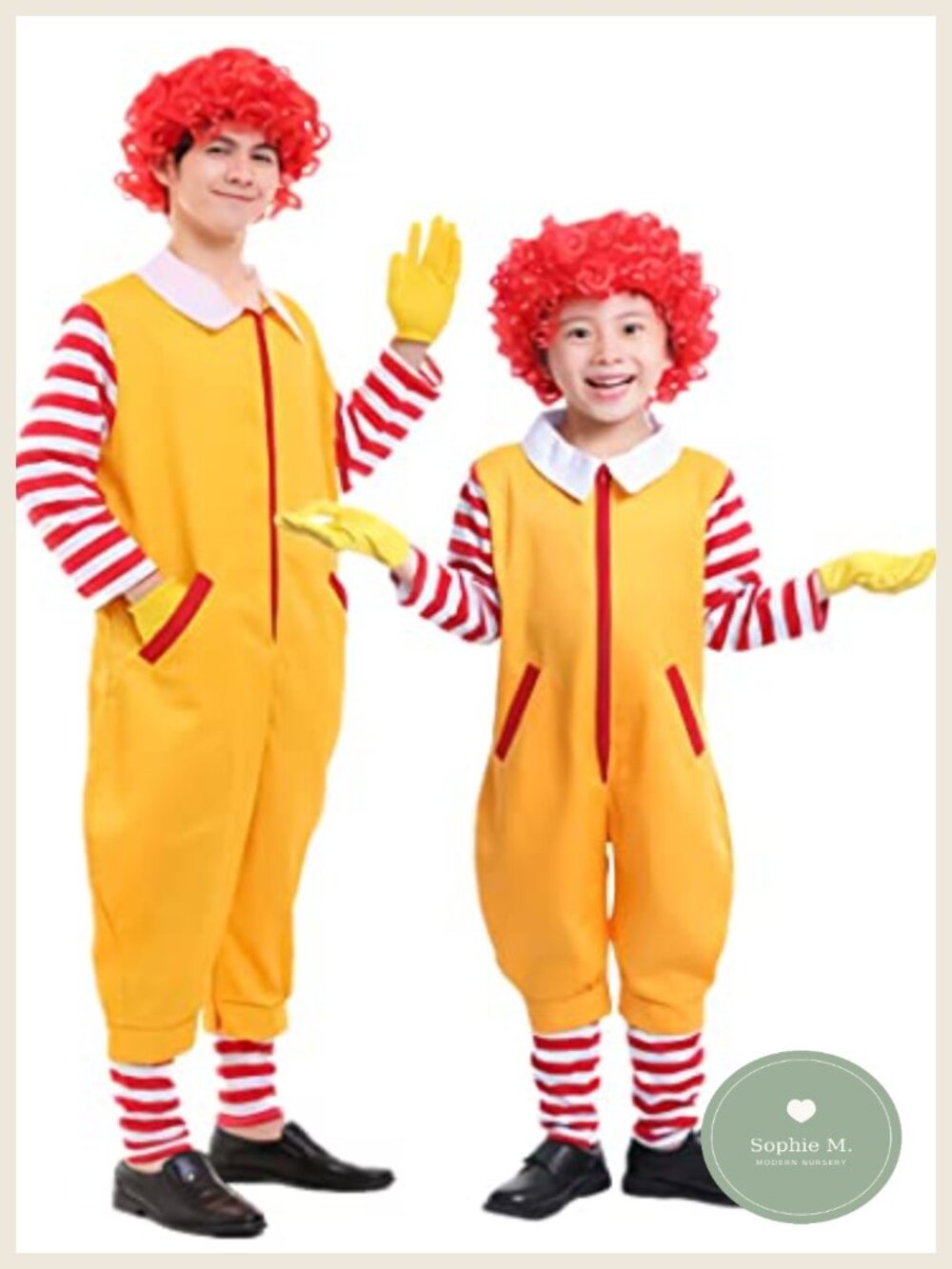 4pc Clown Costume Set for Kids Circus Halloween Cosplay